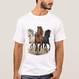 ビンテージ 彫刻 走る馬 ウエスタンシャツ D Tシャツ