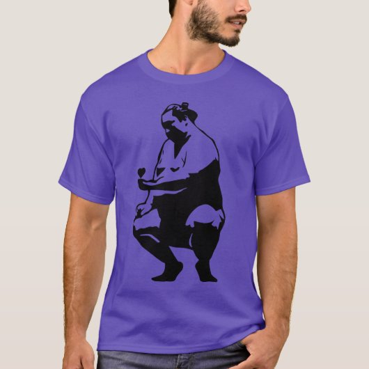 ビンテージ 恋する座るすもう Tシャツ (正面)