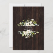 ビンテージ 白い花 ラッセル バーン イースターエッグ ハント イースター 招待状 (裏面)