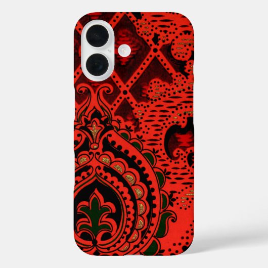 ビンテージ 装飾 テキスタイル 壁紙 パターン Case-Mate iPhoneケース (裏面)