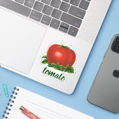 ビンテージ 赤い熟したトマト、野菜と果物 シール (ノートパソコンとiPhone)
