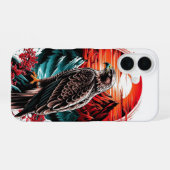 ビンテージ 野生動物 ワシ タカ 自然 アート iPhone 16ケース (裏面横)