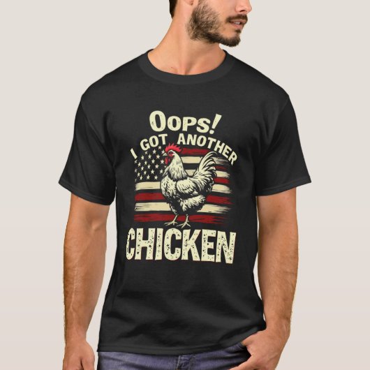 ビンテージ 鶏 もう一羽飼っちゃった! Tシャツ (正面)