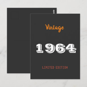 ビンテージ 1964年 限定版 ポストカード – 62nd