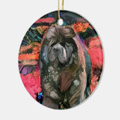 ビンディガーデンパーティーチョウオーナメント セラミックオーナメント (左)