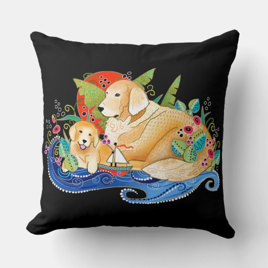 ビンディゴールデンレトリバー クッション (正面)