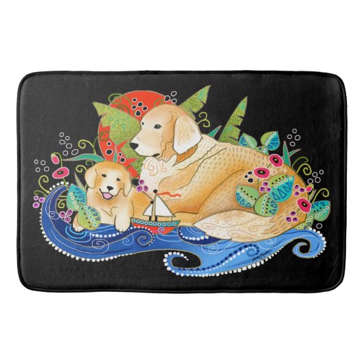 ビンディゴールデンレトリバー バスマット (正面)