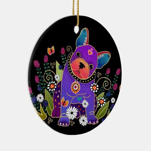 ビンディフレンチエフランスのブルドッグオーナメント セラミックオーナメント (右)