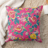 ビンブラントピンクチノワセリーフローラ クッション (ブランケット)