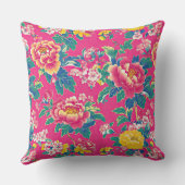 ビンブラントピンクチノワセリーフローラ クッション (裏面)