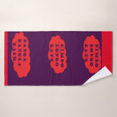 ビンボボンゴこうもり紫色ロゴおもしろい バスタオル (バスタオル)