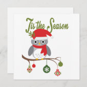 ビンモダントクリスマス・ウッドランド・フクロウ シーズンカード (正面/裏面)