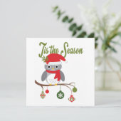 ビンモダントクリスマス・ウッドランド・フクロウ シーズンカード (スタンド正面)
