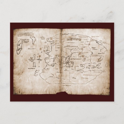 ビンランドの地図 ポストカード (正面)