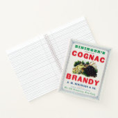 ビンンガーのコニャック・ブランデーのヴィンテージ広告。 ノートブック (内部)