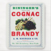 ビンンガーのコニャック・ブランデーのヴィンテージ広告。 マウスパッド (正面)