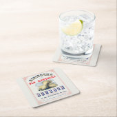 ビンンガーの旧ケンタッキー・バーボン1849予約。 スクエアペーパーコースター (インサイチュ)