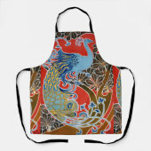 ビヴィッドアールヌーボーピーコック エプロン (正面)
