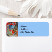 ビヴィッドアールヌーボーピーコック ラベル (インサイチュ)