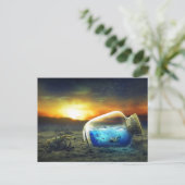 ビヴィッドサンセットビーチカニ/シーライフinボトルシュール ポストカード (スタンド正面)