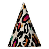 ビヴィッドヒョウアニマルプリント パーティーハット (右)