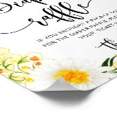 ビーおむつラッフル赤ちゃんシャワーサイン ポスター (角)