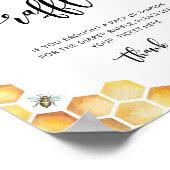 ビーおむつラッフル赤ちゃんシャワーサイン ポスター (角)