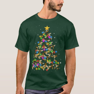 ビーおもしろいクリスマスツリービークリスマス恋人 Tシャツ