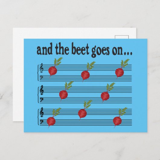 ビーおもしろいトことわざとビートが続く ポストカード (正面/裏面)