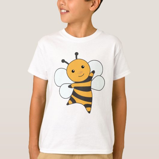 ビーおもしろいハニービークイーンカワイイ動物 Tシャツ (正面)