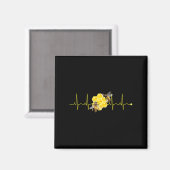 ビーおもしろいハートビートハイブ自然ブザー虫の値リスト マグネット (正面/裏面)