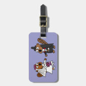 ビーおもしろいバー新郎新婦結婚ズ ラゲッジタグ (正面縦)