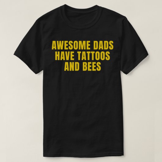 ビーおもしろいビーキーピングパパタトゥー Tシャツ (デザイン正面)