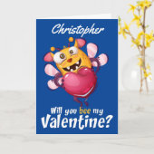 ビーおもしろいマイバレンタイン カード (黄色い花)