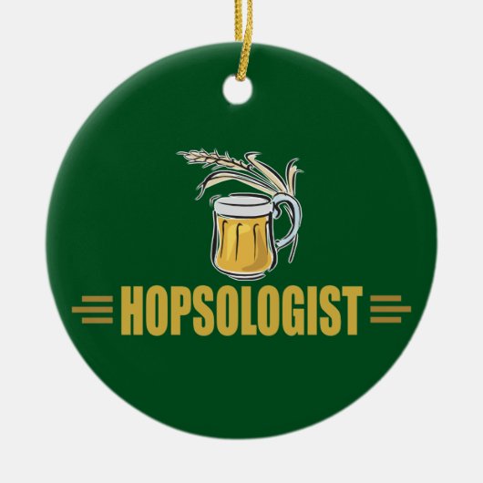 ビーおもしろいルホームブレーヤークラフトホソロユーモアのあるジス セラミックオーナメント (正面)