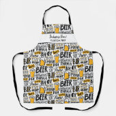 ビーおもしろいルワードパタカスタムーンの醸造マスターネーム エプロン (正面)