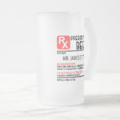 ビーおもしろいル処方パーソナライズされた名 フロストグラスビールジョッキ (正面右)