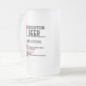 ビーおもしろいル処方パーソナライズされた名 フロストグラスビールジョッキ (正面左)