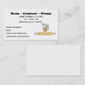 ビーおもしろいル好きのユーモアのあるホプソジスト 名刺 (正面/裏面)