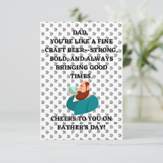 ビーおもしろいル引用文父のデイカード強くはっきりした 招待状 (スタンド正面)