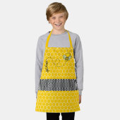 ビーお洒落とハニカムパーソナライズされた エプロン (着用した状態)