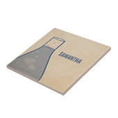 ビーお洒落カータイル、青 タイル (側面)