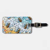 ビーお洒落ス汚れガラスデザインラゲッジタグ ラゲッジタグ (正面横)