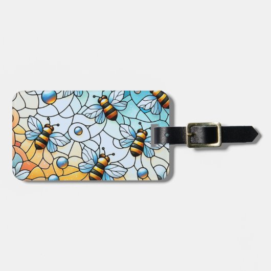 ビーお洒落ス汚れガラスデザインラゲッジタグ ラゲッジタグ (正面横)