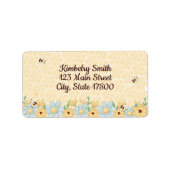 ビーお洒落フローラ差出人住所 ラベル (正面)
