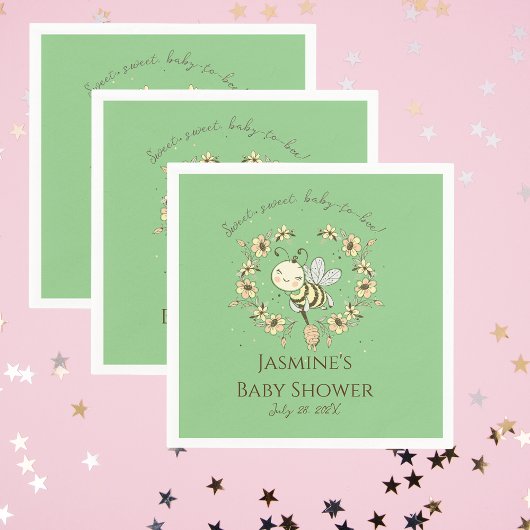 ビーお洒落リースベビーシャワー スタンダードカクテルナプキン