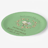 ビーお洒落リースベビーシャワー ペーパープレート (アングル)