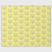 ビーお洒落リースベビーシャワー ラッピングペーパー (フラット)