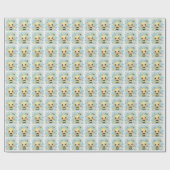 ビーかわいいベビーパステルウォーターカラーパターン ラッピングペーパー (フラット)