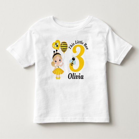 ビーかわいい小さな女の子誕生日幼児Tシャツ トドラーTシャツ (正面)